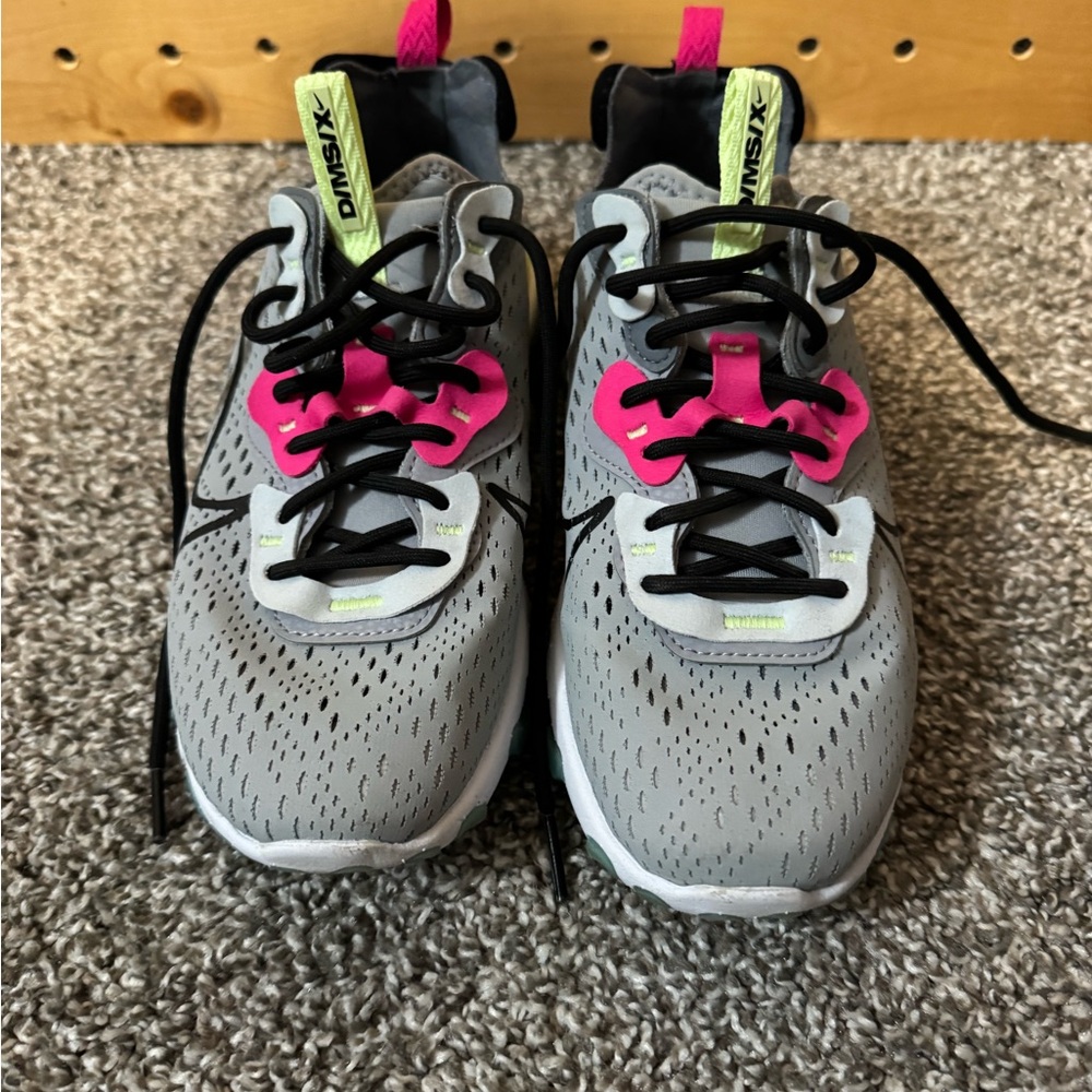 Nike Women's Athletic Shoes Gray with Pink and Neon Yellow Accents
